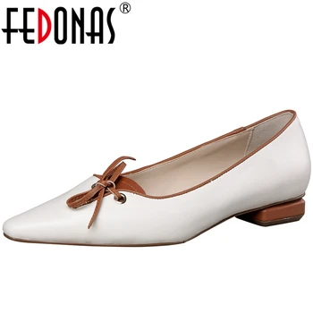 FEDONAS Women Cow Leather Casual Pumps Spring Summer New Butterfly Knot Pointed Toe Shallow Shoes Concise Sweet Shoes Woman
FEDONAS Women Cow Leather Casual Pumps Spring Summer New Butterfly Knot Pointed Toe Shallow Shoes Concise Sweet Shoes Woman