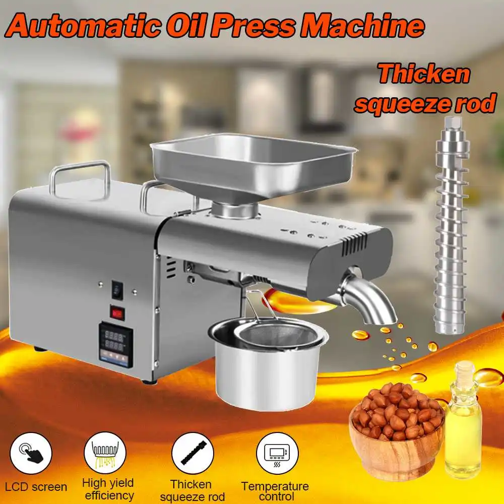 Business Equipment Auto Intelligent Stainless Steel Oil Press Cold Press Oil Machine Sunflower Seed LCD Oil Extractor
Business Equipment Auto Intelligent Stainless Steel Oil Press Cold Press Oil Machine Sunflower Seed LCD Oil Extractor