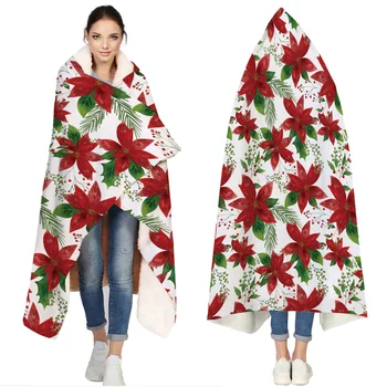 Christmas-Themed Plant Designs Portable Wearable Fluffy Custom Hooded Blanket Fleece Hooded Throw WrapBed Blanket
Christmas-Themed Plant Designs Portable Wearable Fluffy Custom Hooded Blanket Fleece Hooded Throw WrapBed Blanket