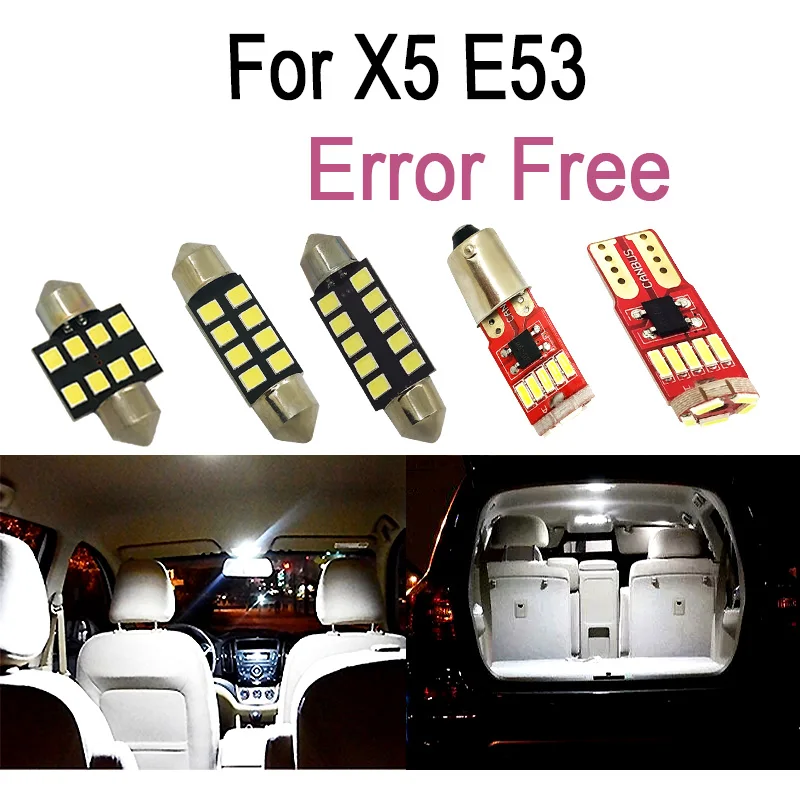22pcs LED License Plate lamp + Interior Dome Light full Kit for BMW X5 E53 3.0i 4.4i 4.6is 4.8is (2000-2006)
22pcs LED License Plate lamp + Interior Dome Light full Kit for BMW X5 E53 3.0i 4.4i 4.6is 4.8is (2000-2006)