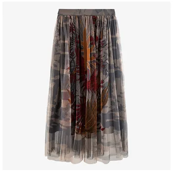 HIGH STREET New Fashion 2020 Designer Skirt Women's Floral Print Gauze Skirt
HIGH STREET New Fashion 2020 Designer Skirt Women's Floral Print Gauze Skirt