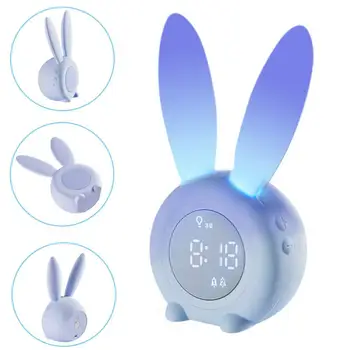 Cartoon Bunny Kids Alarm Clock Sleep Trainer Rechargeable Night Light with 6 Voices Control Sleep Timer with Digital Thermometer
Cartoon Bunny Kids Alarm Clock Sleep Trainer Rechargeable Night Light with 6 Voices Control Sleep Timer with Digital Thermometer