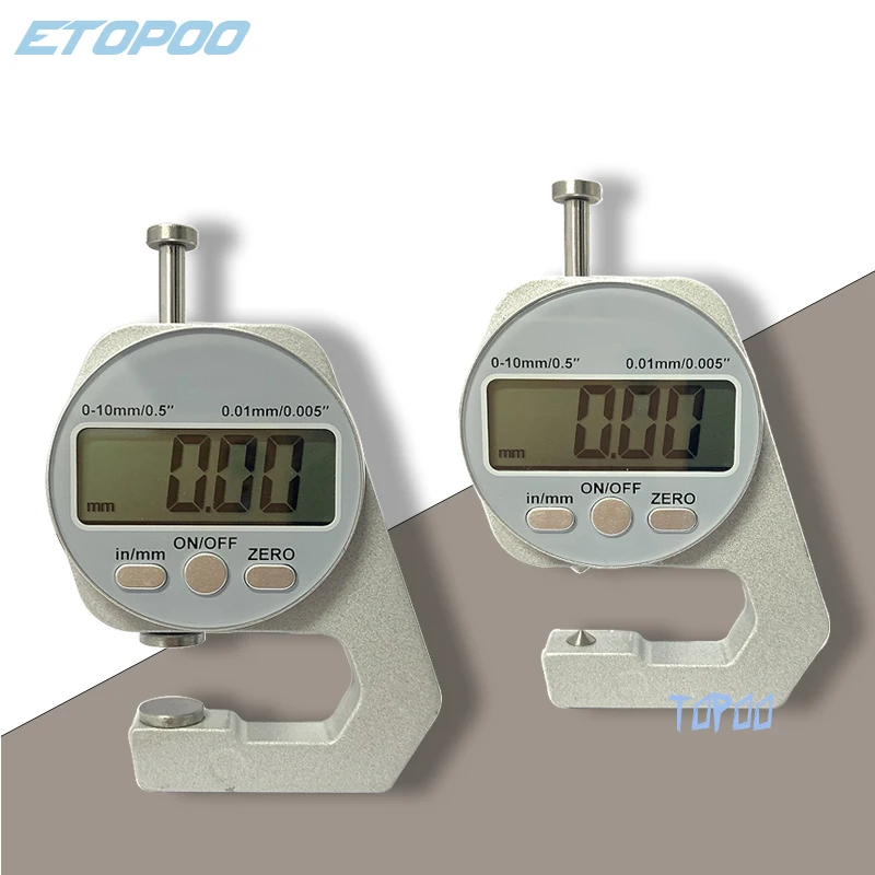 

Digital Display Thickness Gauge Zinc Alloy Electronic LCD Micrometer Metric Imperial Wall Thickness Measurement Tools 0-10/20mm