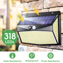 318 LED Solar Lamp Outdoor LED Solar Light 3 Modes Solar Motion Sensor Lamp Solar Powered Sunlight Street Light Garden Decoratio
318 LED Solar Lamp Outdoor LED Solar Light 3 Modes Solar Motion Sensor Lamp Solar Powered Sunlight Street Light Garden Decoratio