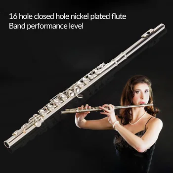 Flute 16-hole E Key C Tail Nickel-plated Silver Instrument Student Beginner Examination Professional Performance Universal
Flute 16-hole E Key C Tail Nickel-plated Silver Instrument Student Beginner Examination Professional Performance Universal