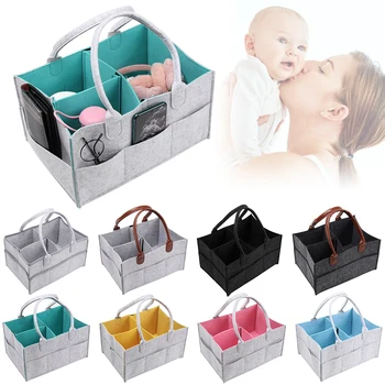 Grey Felt Baby Diaper Caddy Organizer Portable Holder Bag for Changing Table and Car Nursery Essentials Storage bins
Grey Felt Baby Diaper Caddy Organizer Portable Holder Bag for Changing Table and Car Nursery Essentials Storage bins