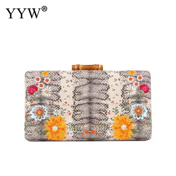 Ladies Shoulder Bags With Chain Evening Party Box Bag Embroidered Clutch Bag Multi-Colored Snakeskin Pattern Clutches Purse
Ladies Shoulder Bags With Chain Evening Party Box Bag Embroidered Clutch Bag Multi-Colored Snakeskin Pattern Clutches Purse