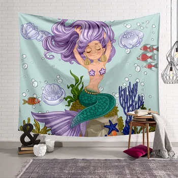Purple Mermaid Painting Tapestry 3D Printing Tapestrying Rectangular Home Decor Wall Hanging 01
Purple Mermaid Painting Tapestry 3D Printing Tapestrying Rectangular Home Decor Wall Hanging 01