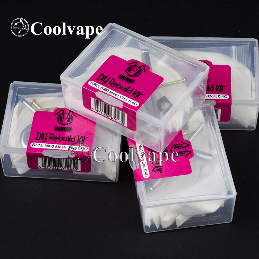 10pcs/box premade coil VAPJOY DIY Rebuild Tool Kit RPM Ni80 mesh coil 0.4ohm for RPM Rebuild Pod E-cigarette Tank Accessories
10pcs/box premade coil VAPJOY DIY Rebuild Tool Kit RPM Ni80 mesh coil 0.4ohm for RPM Rebuild Pod E-cigarette Tank Accessories