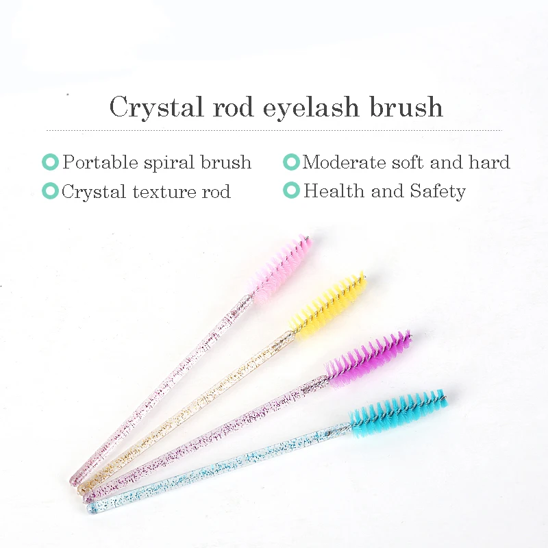 50/100pcs Disposable Eyelash Brush Mascara Wands Crystal Eyebrow Makeup Brush Eyelash Extension Tool Optional Storage Box 50/100pcs Disposable Eyelash Brush Mascara Wands Crystal Eyebrow Makeup Brush Eyelash Extension Tool Optional Storage Box