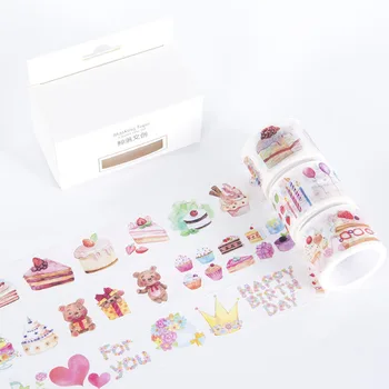 3 pcs/pack Birthday Cake Bullet Journal Washi Tape Cute Adhesive Tape DIY Scrapbooking Stickers Stationery Label Masking tapes 
3 pcs/pack Birthday Cake Bullet Journal Washi Tape Cute Adhesive Tape DIY Scrapbooking Stickers Stationery Label Masking tapes