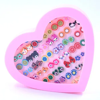 36 Pairs/Set Fashion Assorted Polymer Clay Stud Earrings Set Handmade Fruits Cartoon Earrings for Women Girls Children with Box
36 Pairs/Set Fashion Assorted Polymer Clay Stud Earrings Set Handmade Fruits Cartoon Earrings for Women Girls Children with Box