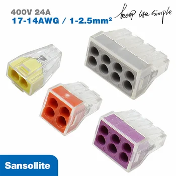 30/50/100pcs Mini universal 14awg Wire Connector anti-fire V2 fast Cable Connector Push-in Conductor Terminal Block 
30/50/100pcs Mini universal 14awg Wire Connector anti-fire V2 fast Cable Connector Push-in Conductor Terminal Block