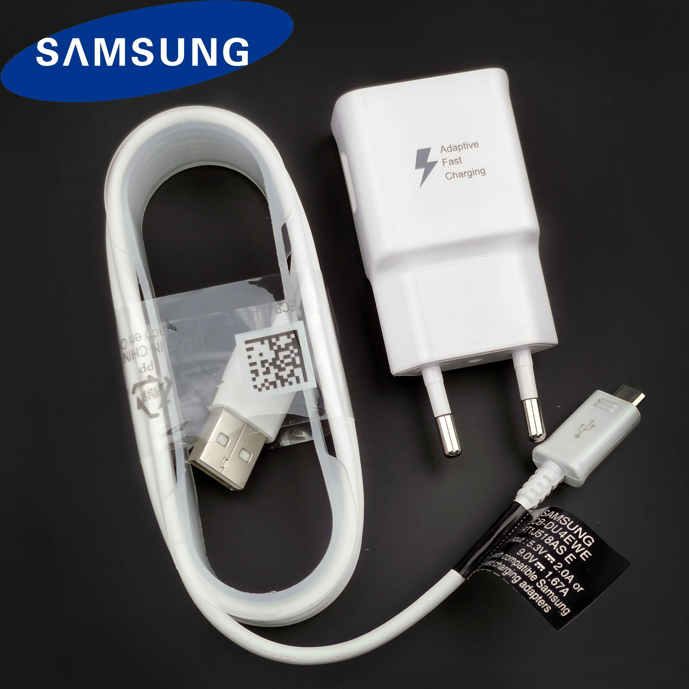 Оригинальное зарядное устройство Samsung Galaxy S7 Edge 15 Вт кабель micro usb быстрая зарядка