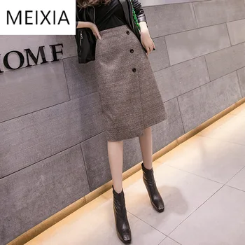 S-2xl Retro Plaid Wool Skirt women For Winter 2020 High Waist Pencil Skirts womens Puls Size Slim Korean Skirt Women Jupe Femme
S-2xl Retro Plaid Wool Skirt women For Winter 2020 High Waist Pencil Skirts womens Puls Size Slim Korean Skirt Women Jupe Femme