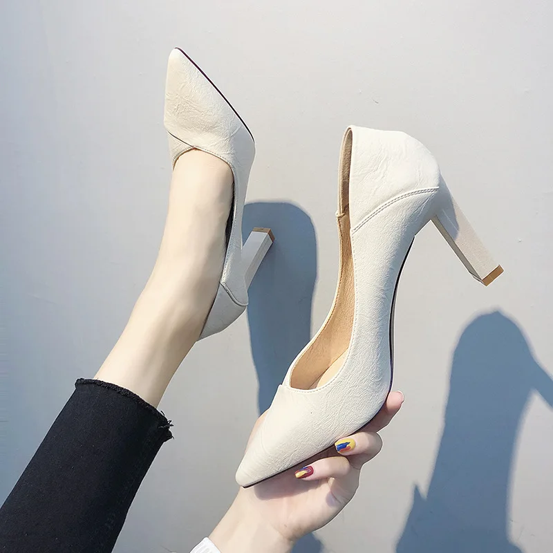 High Heel Shoes Women's Fairy-Style Summer 2019 New Style Versatile WOMEN'S Shoes Black And White with Pattern Business French G 
High Heel Shoes Women's Fairy-Style Summer 2019 New Style Versatile WOMEN'S Shoes Black And White with Pattern Business French G