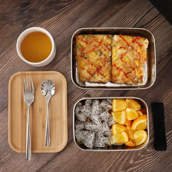 Eco-friendly Lunch Box Bamboo Wooden Lid Stainless Steel BPA Free Bento Box Food Storage Organizer
Eco-friendly Lunch Box Bamboo Wooden Lid Stainless Steel BPA Free Bento Box Food Storage Organizer