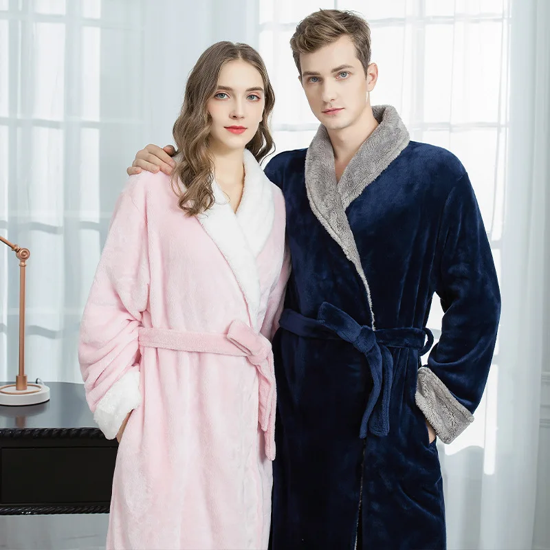 Men Extra Long Warm Flannel Fur Bathrobe Mens Winter Sleepwear Male Hooded Zipper Bath Robe Women Coral Dressing Gown
Men Extra Long Warm Flannel Fur Bathrobe Mens Winter Sleepwear Male Hooded Zipper Bath Robe Women Coral Dressing Gown