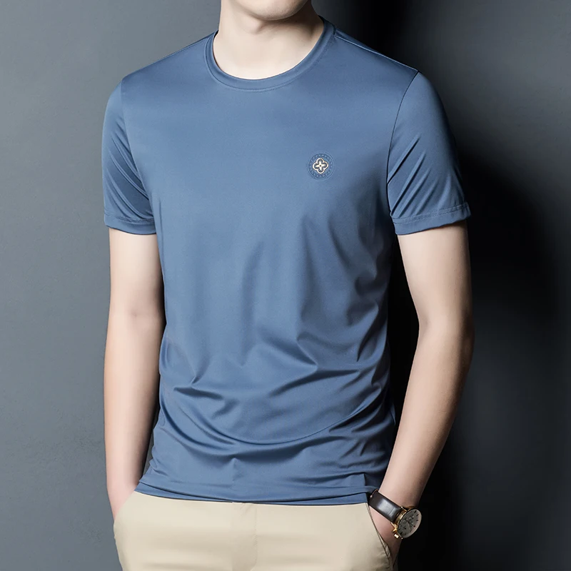 Summer Cozy Smooth Oversize Wide T Shirts For Mens Blue Big White Blouse Silk T Shirts Large Size Loose Gents Casual Clothing 
Summer Cozy Smooth Oversize Wide T Shirts For Mens Blue Big White Blouse Silk T Shirts Large Size Loose Gents Casual Clothing