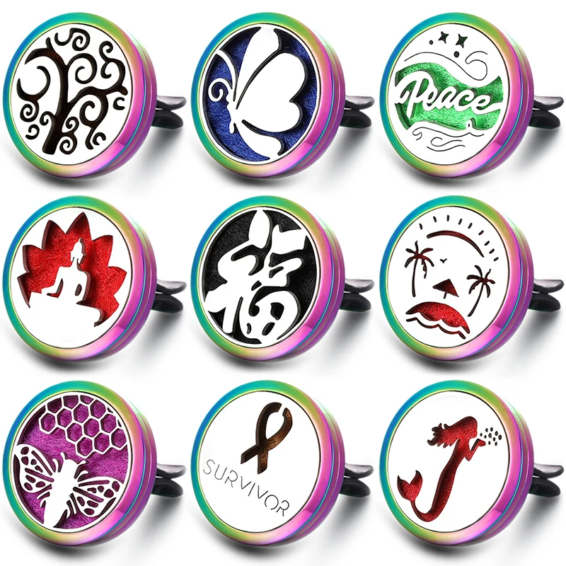 New Colorful Peace Style Stainless Steel Essential Oil Car Diffuser Air Freshener Clip Aromatherapy Open Locket Pendants Jewelry
New Colorful Peace Style Stainless Steel Essential Oil Car Diffuser Air Freshener Clip Aromatherapy Open Locket Pendants Jewelry