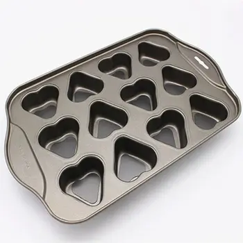 12 Cavity Heart Chocolate Cake Mold Non Stick Carbon Steel Baking Pan Kitchen
12 Cavity Heart Chocolate Cake Mold Non Stick Carbon Steel Baking Pan Kitchen