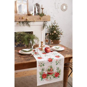 Runner on the table "Christmas red flowers" 40 * 147 cm, 100% cotton, twill 190gr / m2 5135203
Runner on the table "Christmas red flowers" 40 * 147 cm, 100% cotton, twill 190gr / m2 5135203