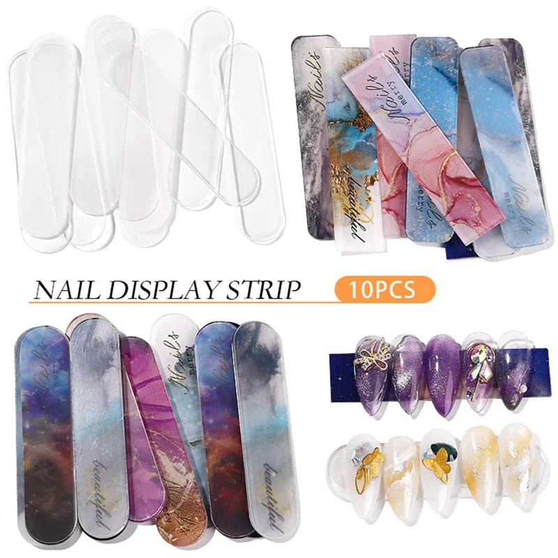 10 Pcs/set False Nail Tips Nail Art Display Stand Transparent Practice Acrylic Gel Polish Holder Strip Manicure Showing Tools
10 Pcs/set False Nail Tips Nail Art Display Stand Transparent Practice Acrylic Gel Polish Holder Strip Manicure Showing Tools
