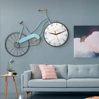 Nordic Personality Fashion Decorations Mediterranean Wall Clock European Clock Creative Mute Clock Living Room Bicycle Clock
Nordic Personality Fashion Decorations Mediterranean Wall Clock European Clock Creative Mute Clock Living Room Bicycle Clock