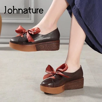 Johnature Autumn Pumps Women Shoes Genuine Leather Platform Heels 2020 New Retro Lace-up Handmade Round Toe Casual Ladies Shoes
Johnature Autumn Pumps Women Shoes Genuine Leather Platform Heels 2020 New Retro Lace-up Handmade Round Toe Casual Ladies Shoes