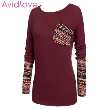 Women Casual T-Shirts Loose O-Neck Long Sleeve Patchwork Tops
Women Casual T-Shirts Loose O-Neck Long Sleeve Patchwork Tops