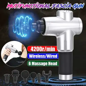 4200r/min Massage Gun 3 Gears Therapy Muscle Massager Pain Sport Massage Machine Relax Body Slimming Relief With 6 Heads
4200r/min Massage Gun 3 Gears Therapy Muscle Massager Pain Sport Massage Machine Relax Body Slimming Relief With 6 Heads