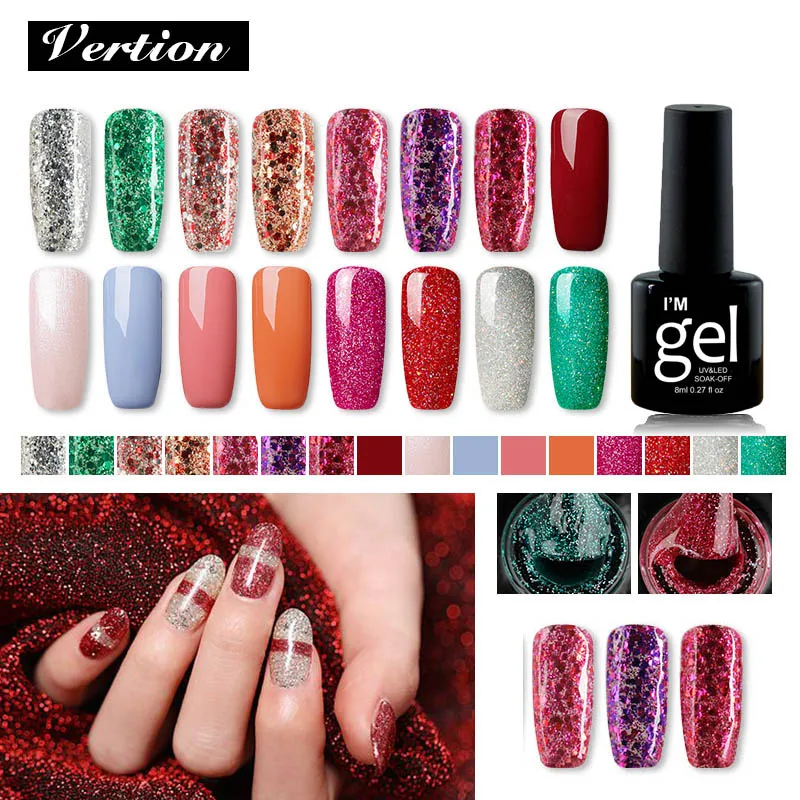 Verntion Sparkling Platinum Diamond Sequin Gel Nail Polish Glitter 3D Diamond UV LED Gel Varnish Foil Adhesive Manicure Nail Art
Verntion Sparkling Platinum Diamond Sequin Gel Nail Polish Glitter 3D Diamond UV LED Gel Varnish Foil Adhesive Manicure Nail Art