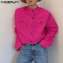 INCERUN Korean Style Fashion Men Jackets Loose Buttons Comeforable Stand-up Collar Fluorescent Color Long-sleeved Jackets S-5XL
INCERUN Korean Style Fashion Men Jackets Loose Buttons Comeforable Stand-up Collar Fluorescent Color Long-sleeved Jackets S-5XL