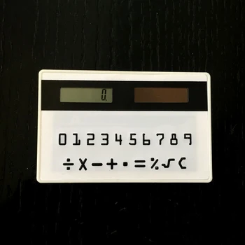 Random Color portable Solar energy stationery card portable calculator mini handheld ultra-thin calculator
Random Color portable Solar energy stationery card portable calculator mini handheld ultra-thin calculator