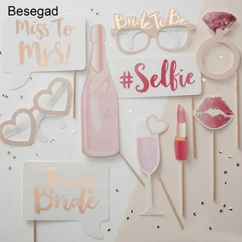 Besegad 10pcs Bride to Be Wedding Party Toy Photo Booth Photobooth Props Wedding Decor Bridal Shower Bachelorette Party Supplies 
Besegad 10pcs Bride to Be Wedding Party Toy Photo Booth Photobooth Props Wedding Decor Bridal Shower Bachelorette Party Supplies