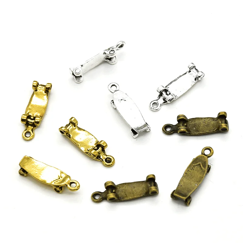 15pcs Wholesale Three Color 3D Skateboard Charms Zinc Alloy Metal Pendants For DIY Handmade Jewelry Accessories Making 21*6mm
15pcs Wholesale Three Color 3D Skateboard Charms Zinc Alloy Metal Pendants For DIY Handmade Jewelry Accessories Making 21*6mm