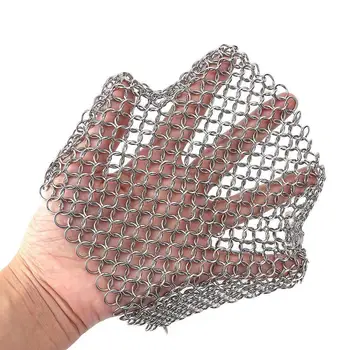 Household Hard Stainless Steel Finger Cast Iron Cleaner Chain mail Palm Brush Scrubber Brush Kitchen Washing Tool Supplies
Household Hard Stainless Steel Finger Cast Iron Cleaner Chain mail Palm Brush Scrubber Brush Kitchen Washing Tool Supplies