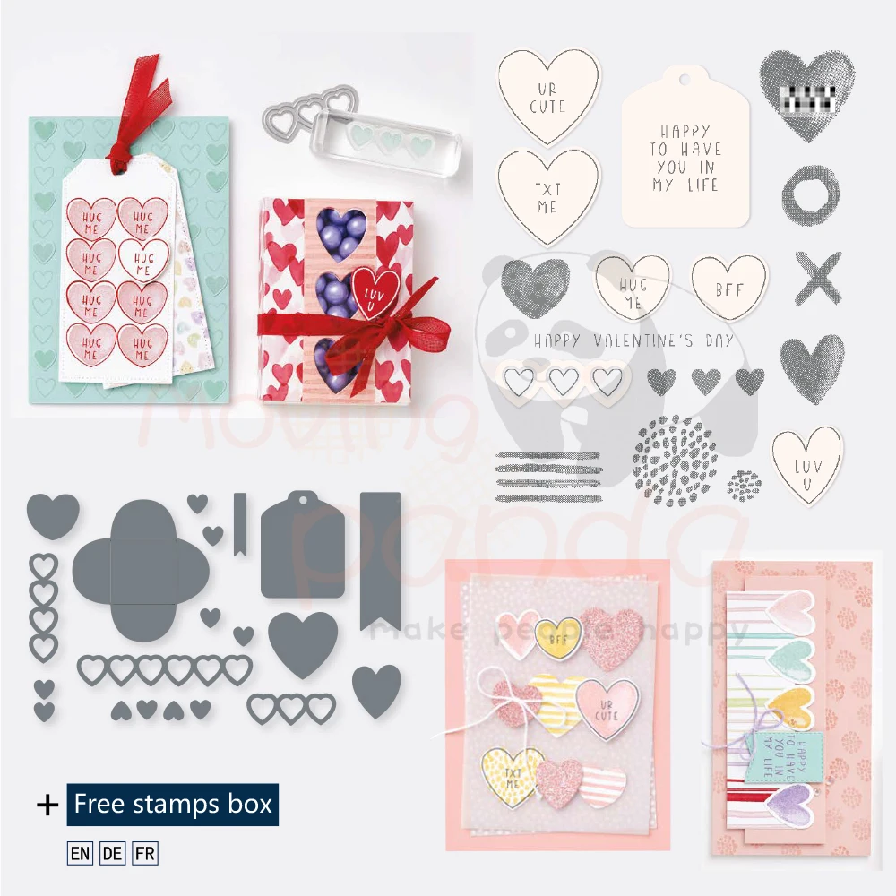 New Arrival Hearts Metal Cutting Dies and Stamps for DIY Plant Scrapbooking Photo Album Embossing Paper Card Craft Stencils | Дом и сад