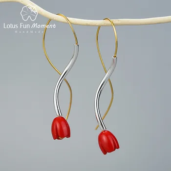 Lotus Fun Moment Real 925 Sterling Silver Handmade Fine Jewelry Special Ethnic Style Red Flower Dangle Earrings for Women Gift
Lotus Fun Moment Real 925 Sterling Silver Handmade Fine Jewelry Special Ethnic Style Red Flower Dangle Earrings for Women Gift