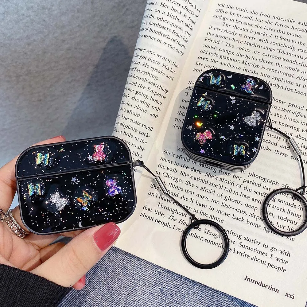 3D Butterfly Earphone Case with Keychain For AirPods 2 Pro 1 Cases Glitter Bear Shining Soft Bluetooth Headset Protective Cover
3D Butterfly Earphone Case with Keychain For AirPods 2 Pro 1 Cases Glitter Bear Shining Soft Bluetooth Headset Protective Cover