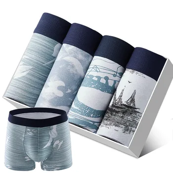 Four boxed men's cotton landscape printing cotton Underwear boxer shorts breathable antibacterial underwear mens boxers panties
Four boxed men's cotton landscape printing cotton Underwear boxer shorts breathable antibacterial underwear mens boxers panties