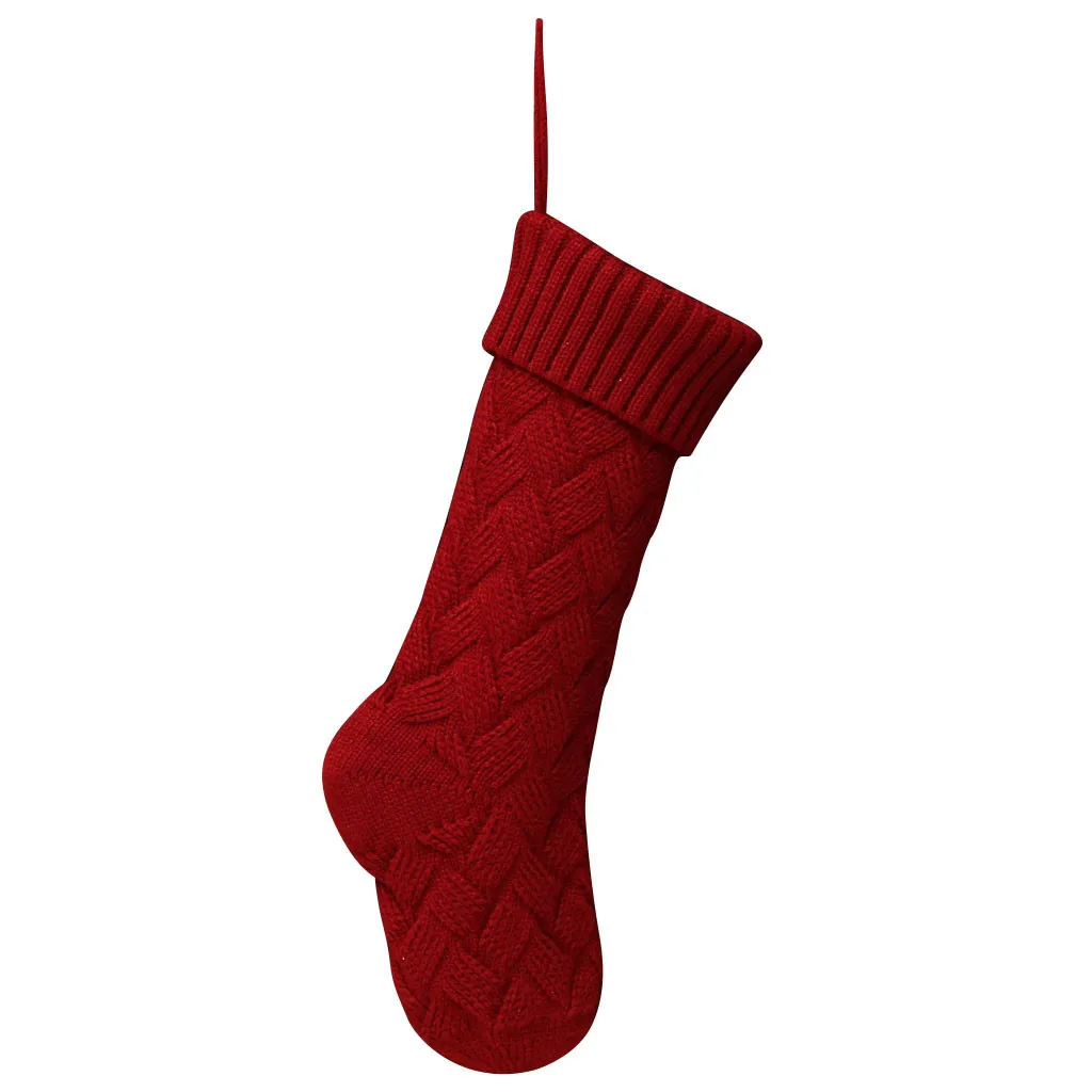 Christmas Gift Bags Knitting Stocking Socks Xmas Tree Ornaments Hangable decorative socks christmas socks Solid Color One Piece
Christmas Gift Bags Knitting Stocking Socks Xmas Tree Ornaments Hangable decorative socks christmas socks Solid Color One Piece