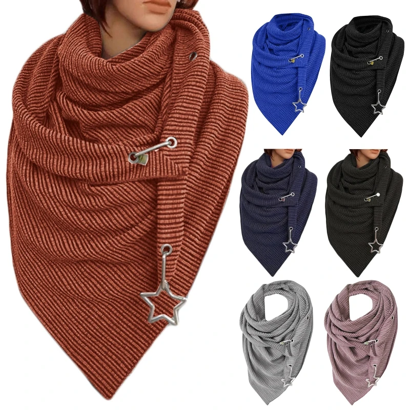 Women Winter Warm Large Scarf with Button Star Pendant Solid Color Shawl Wrap X5XA
Women Winter Warm Large Scarf with Button Star Pendant Solid Color Shawl Wrap X5XA