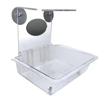 Bird Feeder Acrylic Transparent Sturdy Hanging Bird Feeder Tray with Mirror Bird Food Container Food Dish Cage for Parrot Pigeon
Bird Feeder Acrylic Transparent Sturdy Hanging Bird Feeder Tray with Mirror Bird Food Container Food Dish Cage for Parrot Pigeon