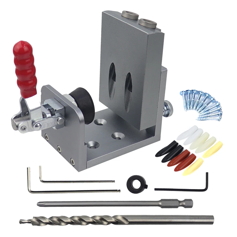 Quick Positioning Pocket Hole Jig Wood Doweling Jig 15 Degrees Inclined Hole With Push-pull Clamp DIY Woodworking Tools
Quick Positioning Pocket Hole Jig Wood Doweling Jig 15 Degrees Inclined Hole With Push-pull Clamp DIY Woodworking Tools