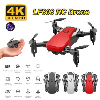 

LF606 Wifi FPV Foldable RC Drone with 4K HD Camera Altitude Hold 3D Flips Headless Mode RC Helicopter Aircraft Airplane