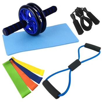 Home Gym Fitness Set Abdominal Roller Wheel 8 Shape Resistance Band Resistance Loop Band Jump Rope Pack Kit
Home Gym Fitness Set Abdominal Roller Wheel 8 Shape Resistance Band Resistance Loop Band Jump Rope Pack Kit