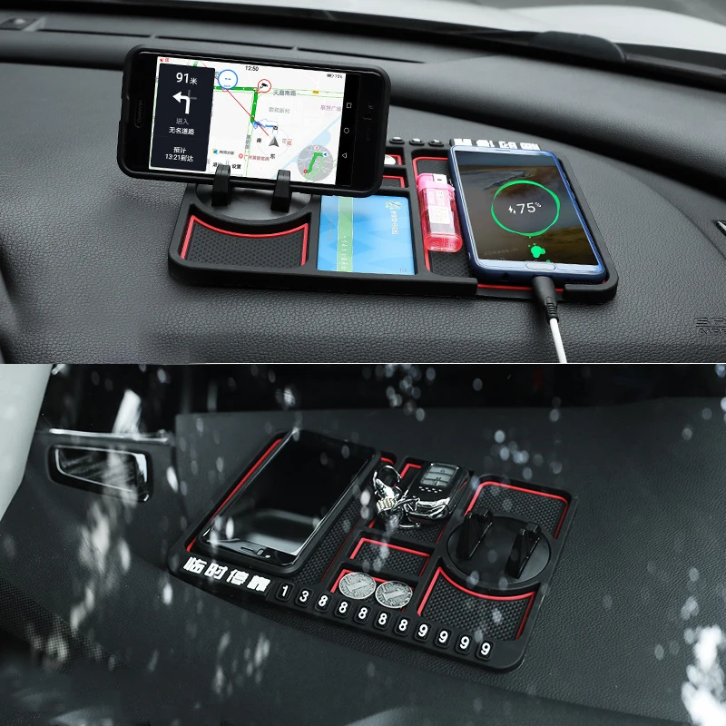 PVC Multi-function Car Phone Mat Temporary Parking Card Number Car Anti-Slip Pads Non-slip Sticky Mat Auto Phone Holder Stand
PVC Multi-function Car Phone Mat Temporary Parking Card Number Car Anti-Slip Pads Non-slip Sticky Mat Auto Phone Holder Stand