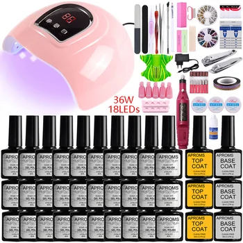 Manicure Set Nail Set 30/20/10 Gel Polish Set Soak Off Nail Kit Electric Nail Drill Machine UV LED Nail Lamp Dryer Nail Tools
Manicure Set Nail Set 30/20/10 Gel Polish Set Soak Off Nail Kit Electric Nail Drill Machine UV LED Nail Lamp Dryer Nail Tools