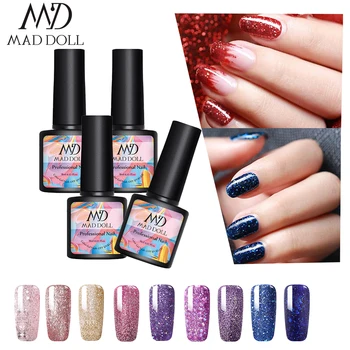 MAD DOLL 8ML Glitter Shiny Rainbow Gel Nail Polish Manicures Semi Permanent Hybrid Varnishes Sequin Nail UV Gel Nail Art
MAD DOLL 8ML Glitter Shiny Rainbow Gel Nail Polish Manicures Semi Permanent Hybrid Varnishes Sequin Nail UV Gel Nail Art
